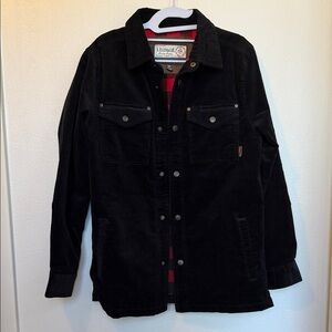 Legendary Whitetails Men's Black Corduroy Shirt Jacket-Small